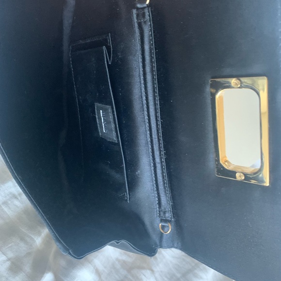 Saks 5th Avenue satin clutch - black - Picture 4 of 6